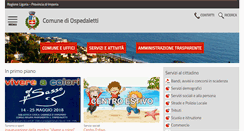 Desktop Screenshot of comune.ospedaletti.im.it