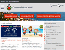 Tablet Screenshot of comune.ospedaletti.im.it